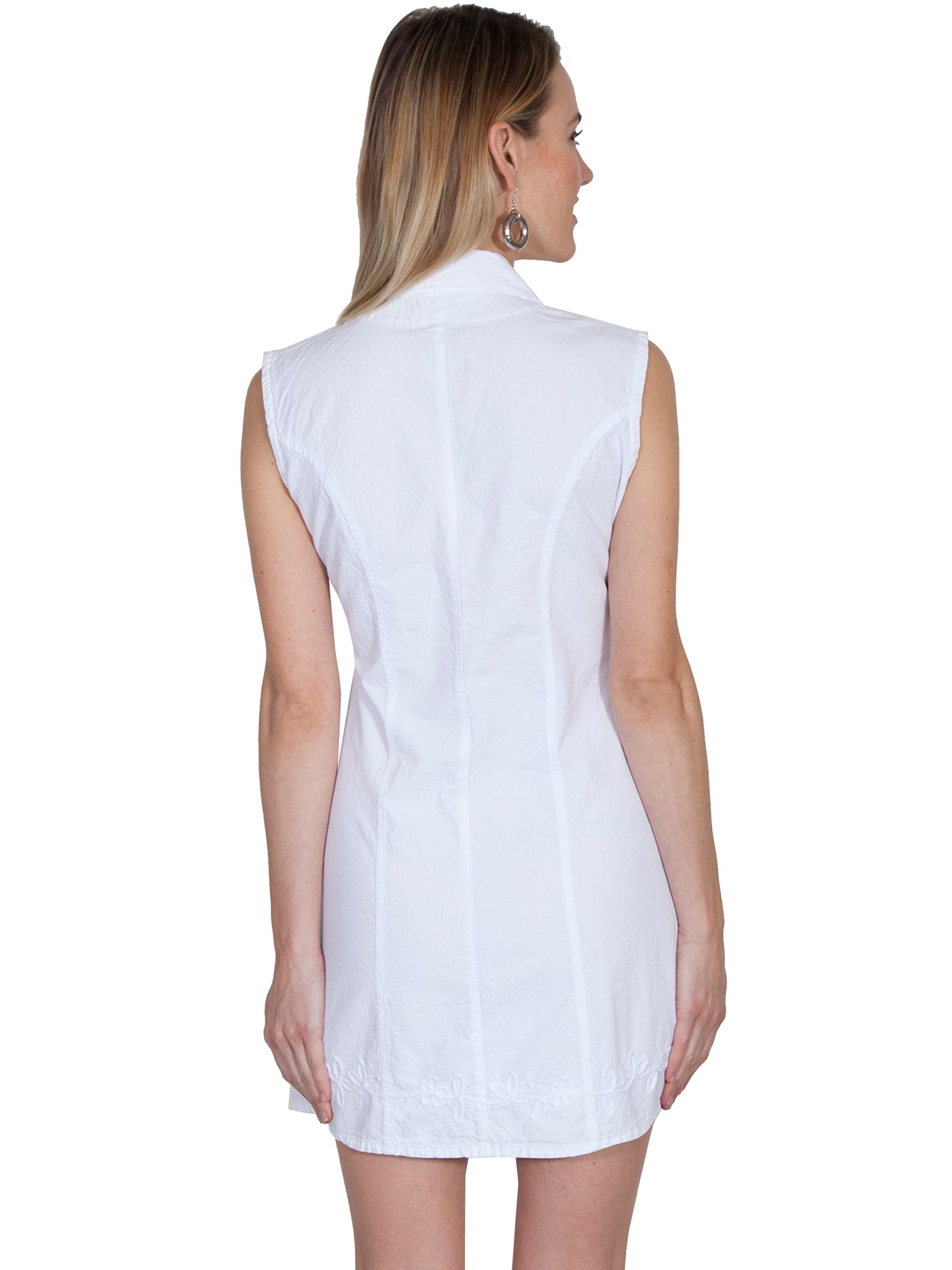 Scully Cantina Women's Button Front Dress in White