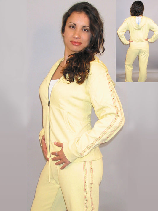 Scully Women's Floral Ribbon Hoodie in Yellow