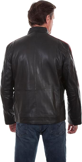 Scully Men's Leatherwear Lamb Riding Jacket in Black