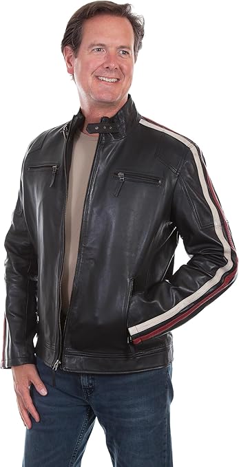 Scully Men's Leatherwear Lamb Riding Jacket in Black