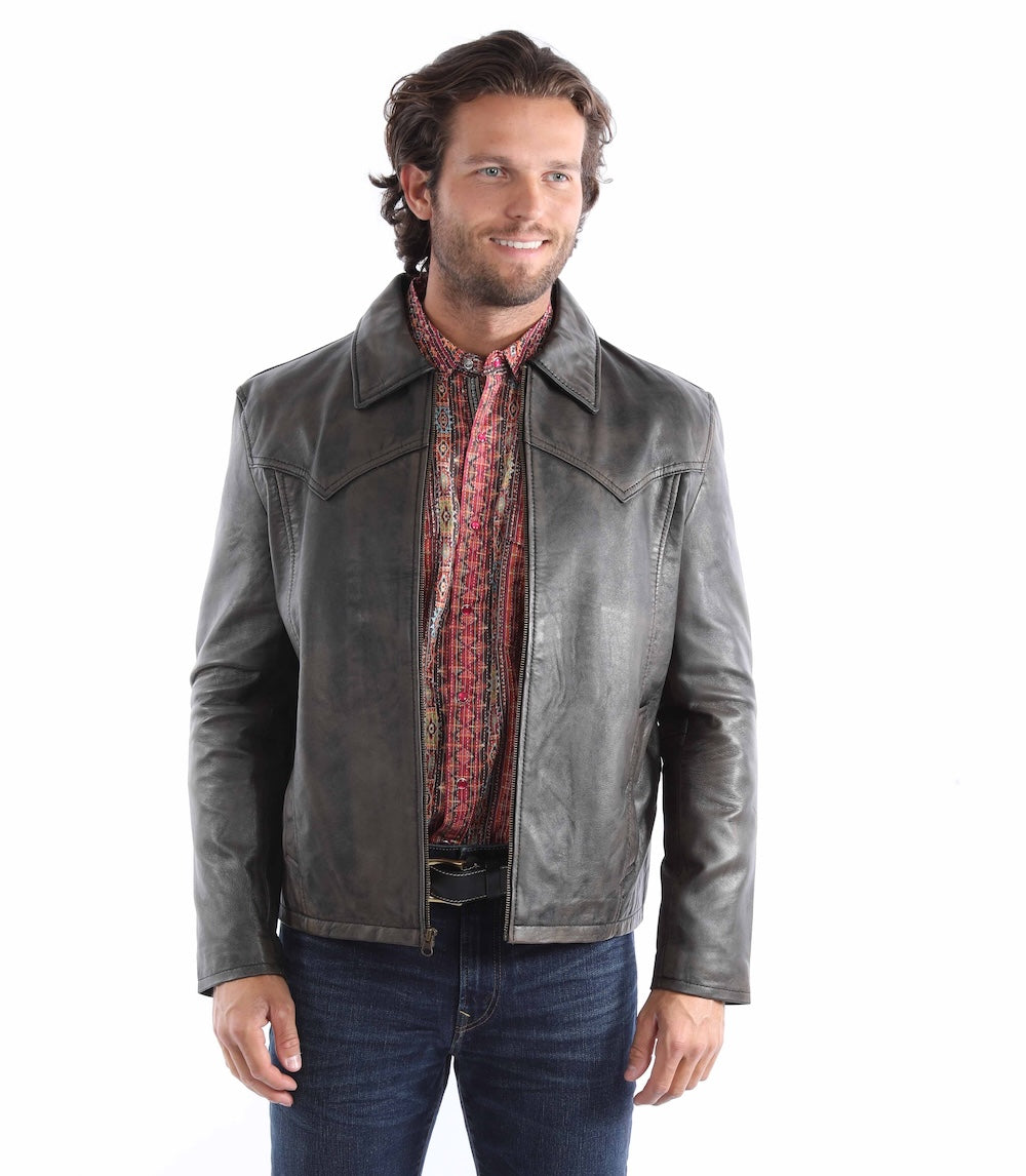 Scully Men's Zip Front Color Jacket in Brown