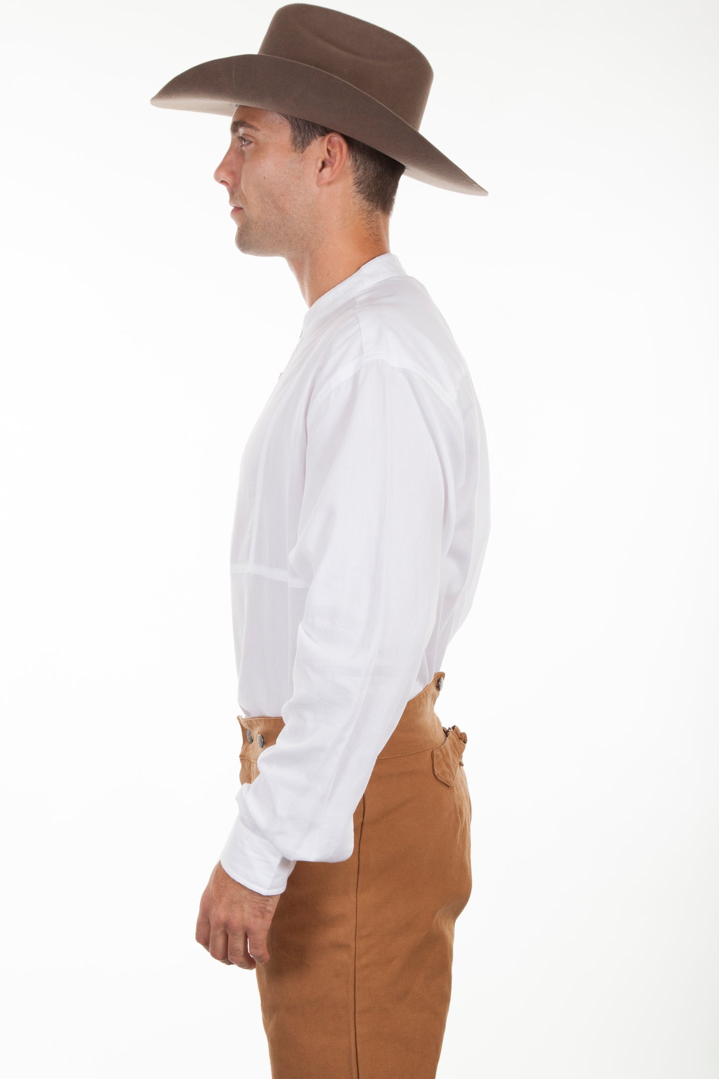 Scully Western Men's Cotton Pique Pullover Shirt in White