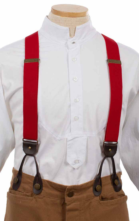 Scully RangeWear Men's Elastic Suspenders in Red