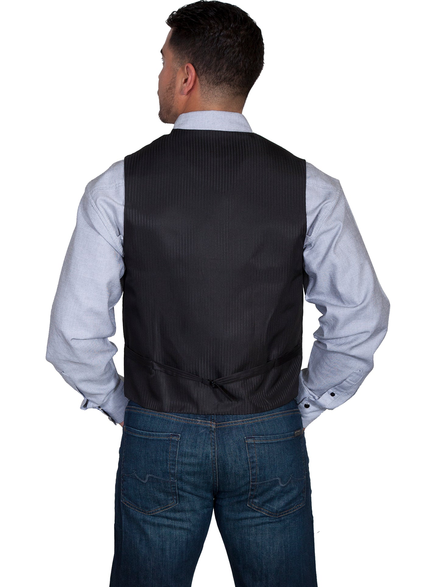 Scully RangeWear Men's No Lapel Diamond Dot Vest in Black