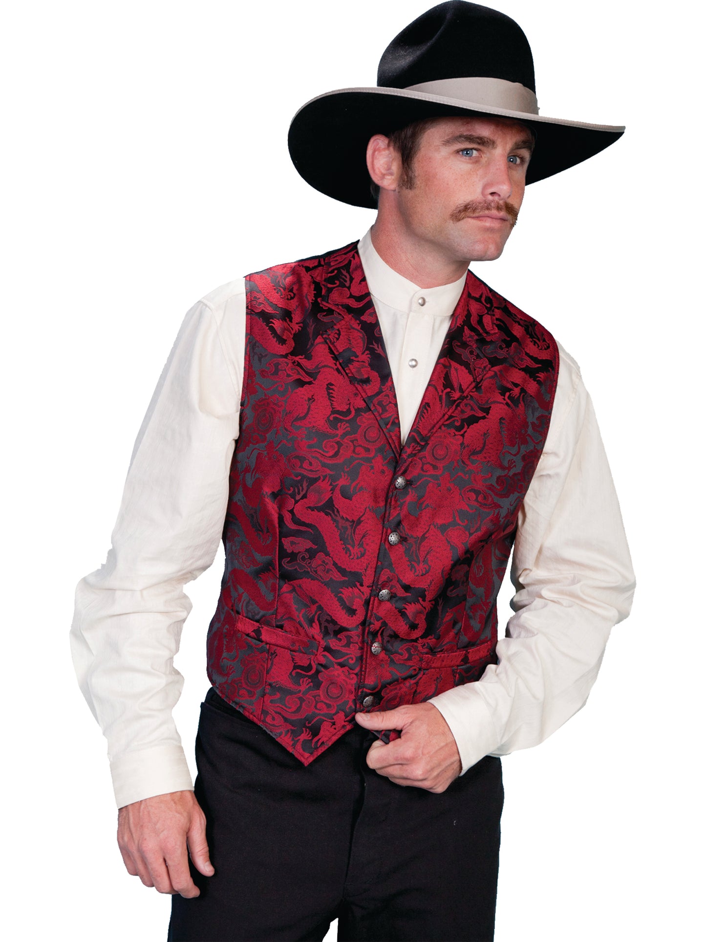 Scully RangeWear Men's Dragon Vest in Red