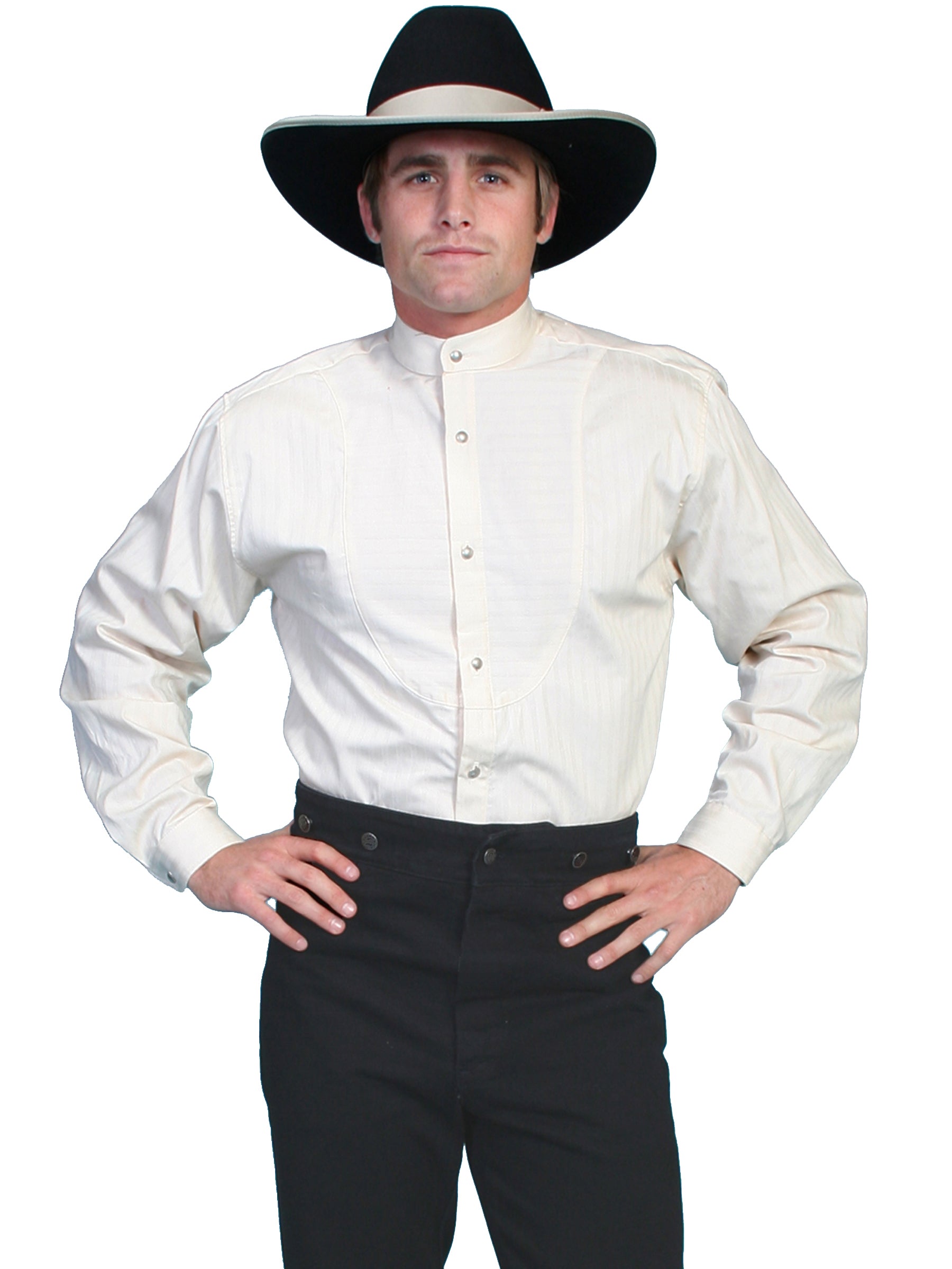 Scully RangeWear Men's Diamond Dobby Button Up Shirt in Ivory