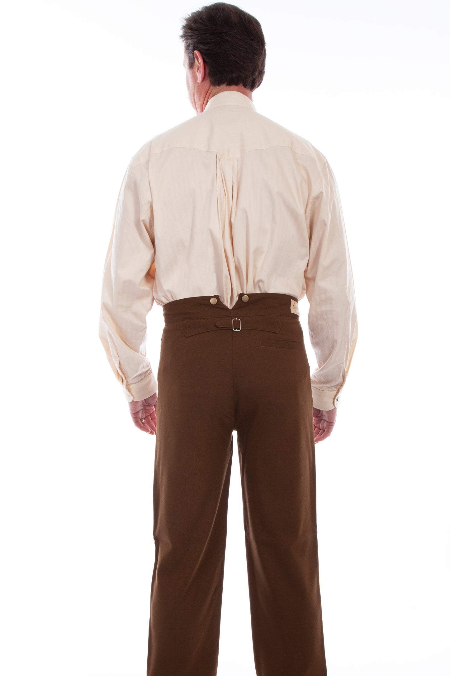 Scully RangeWear Men's Stretch Canvas Weave Pant in Brown