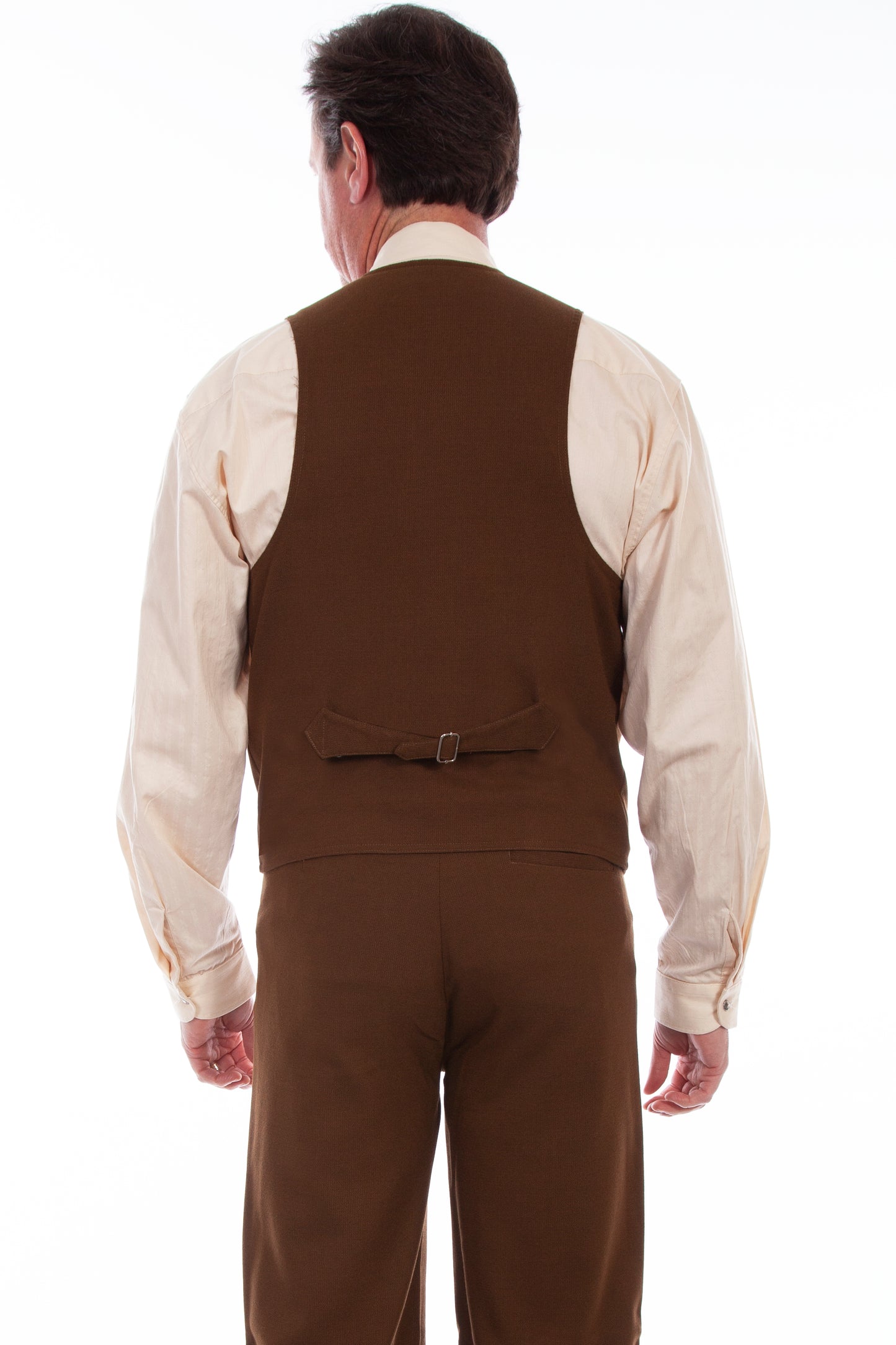 Scully RangeWear Men's Stretch Canvas Weave Vest in Brown