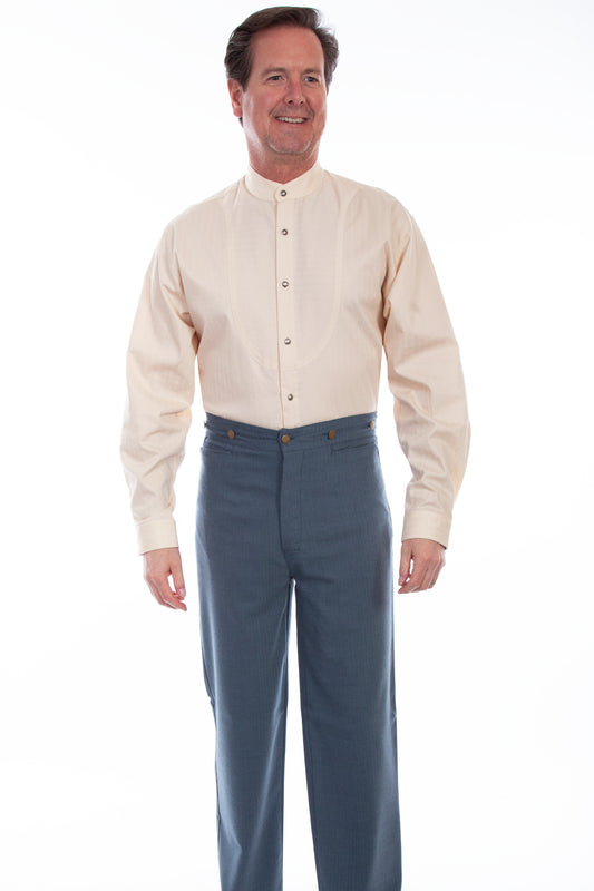 Scully RangeWear Men's Western Herringbone Pant in Blue