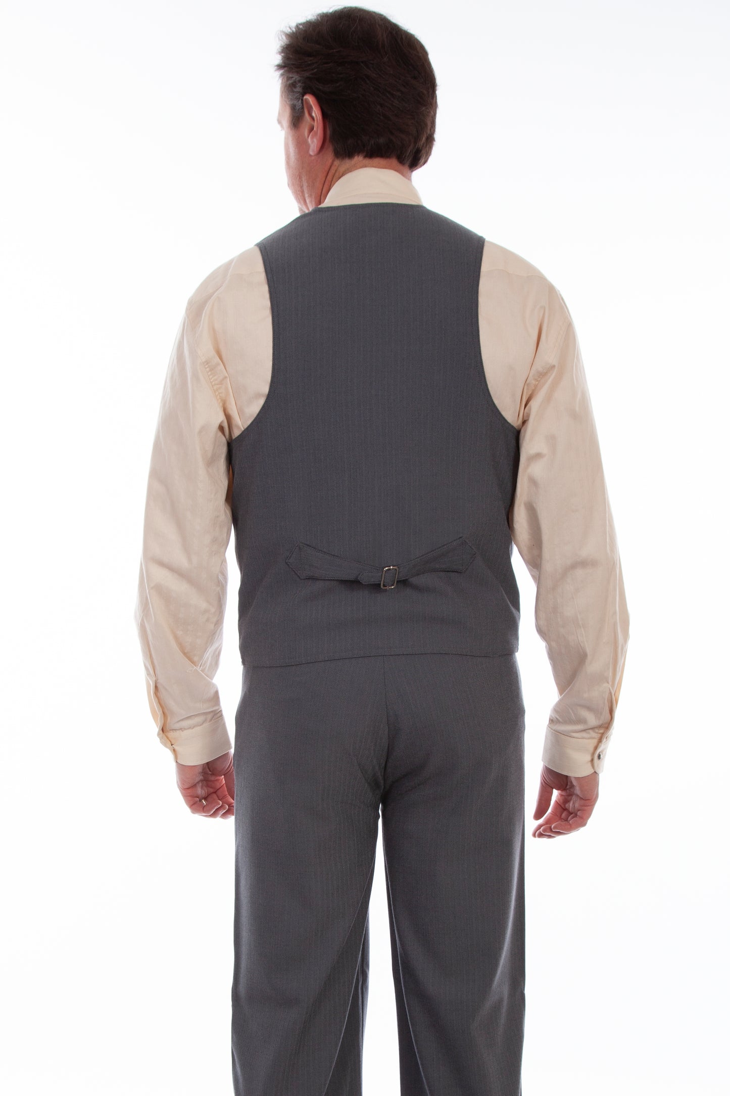 Scully RangeWear Men's Herringbone Vest in Charcoal