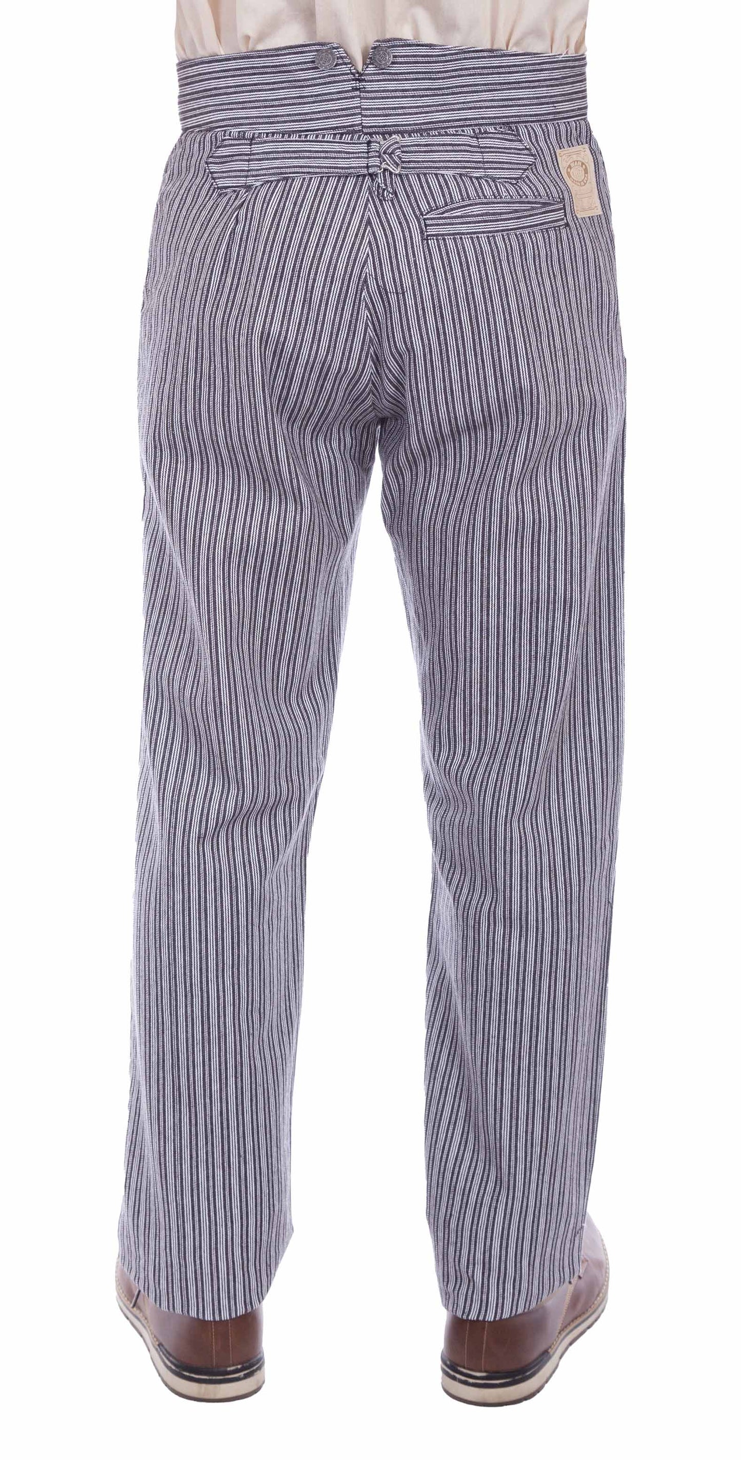 Scully Men's Rail Stripe Pant in Black