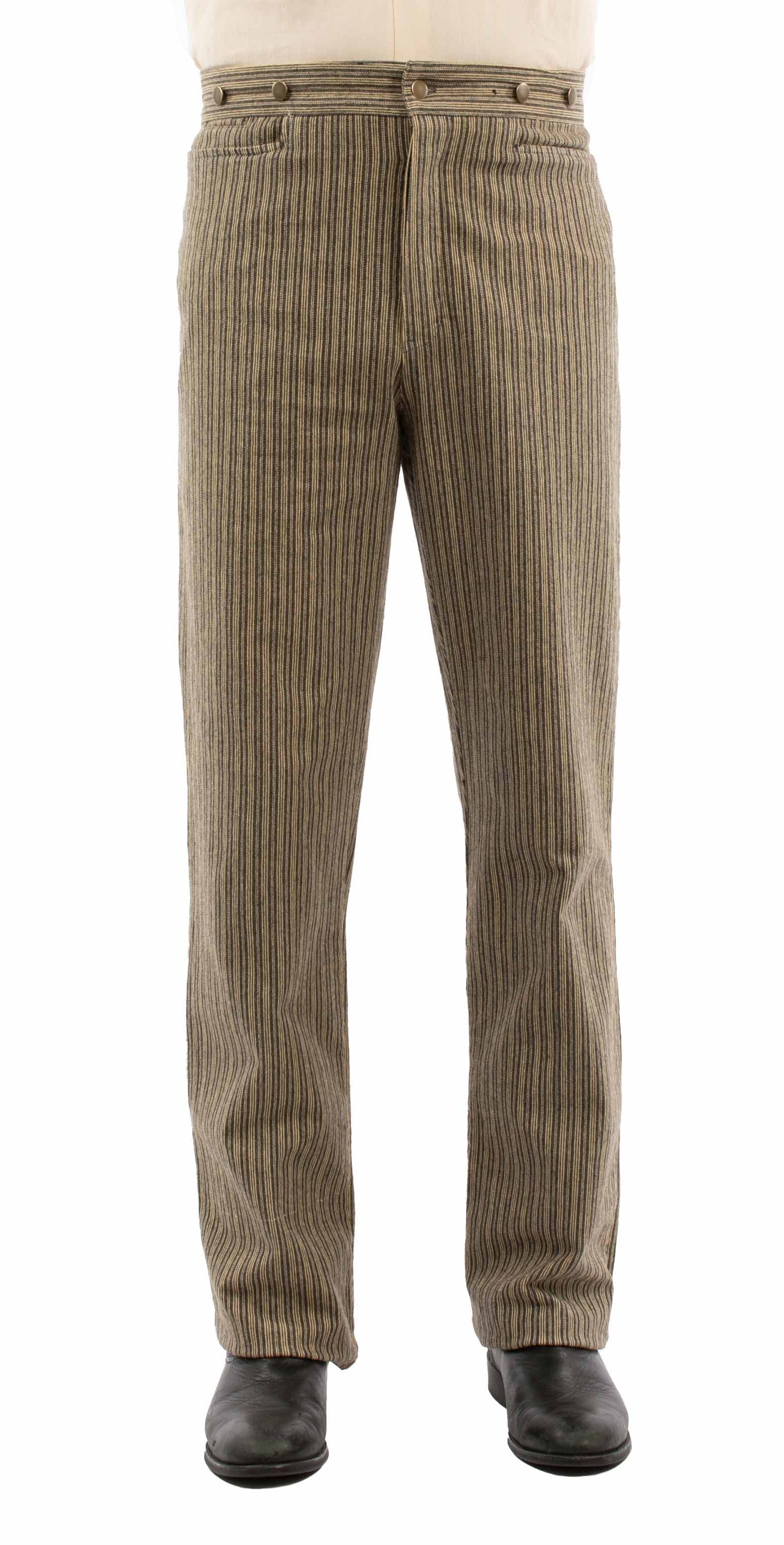 Scully Western Men's Rail Stripe Pant in Taupe