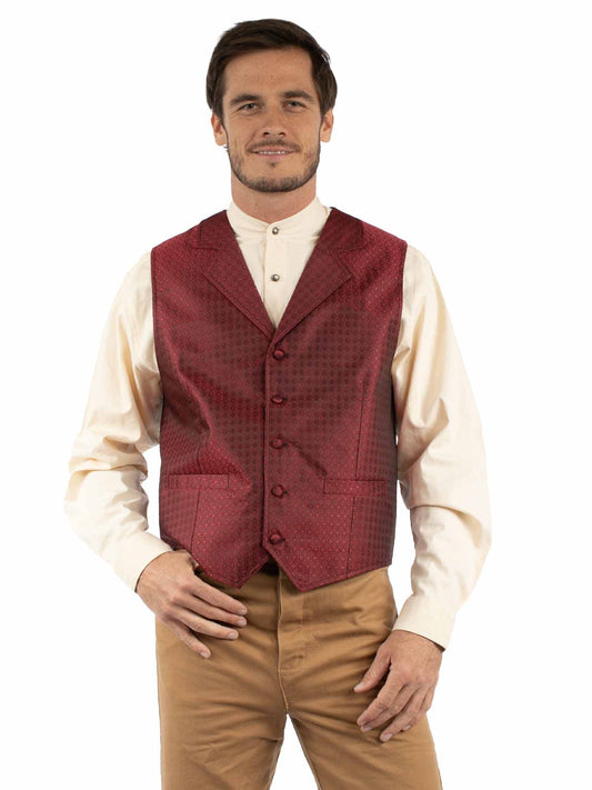 Scully RangeWear Men's Old West Vest in Red