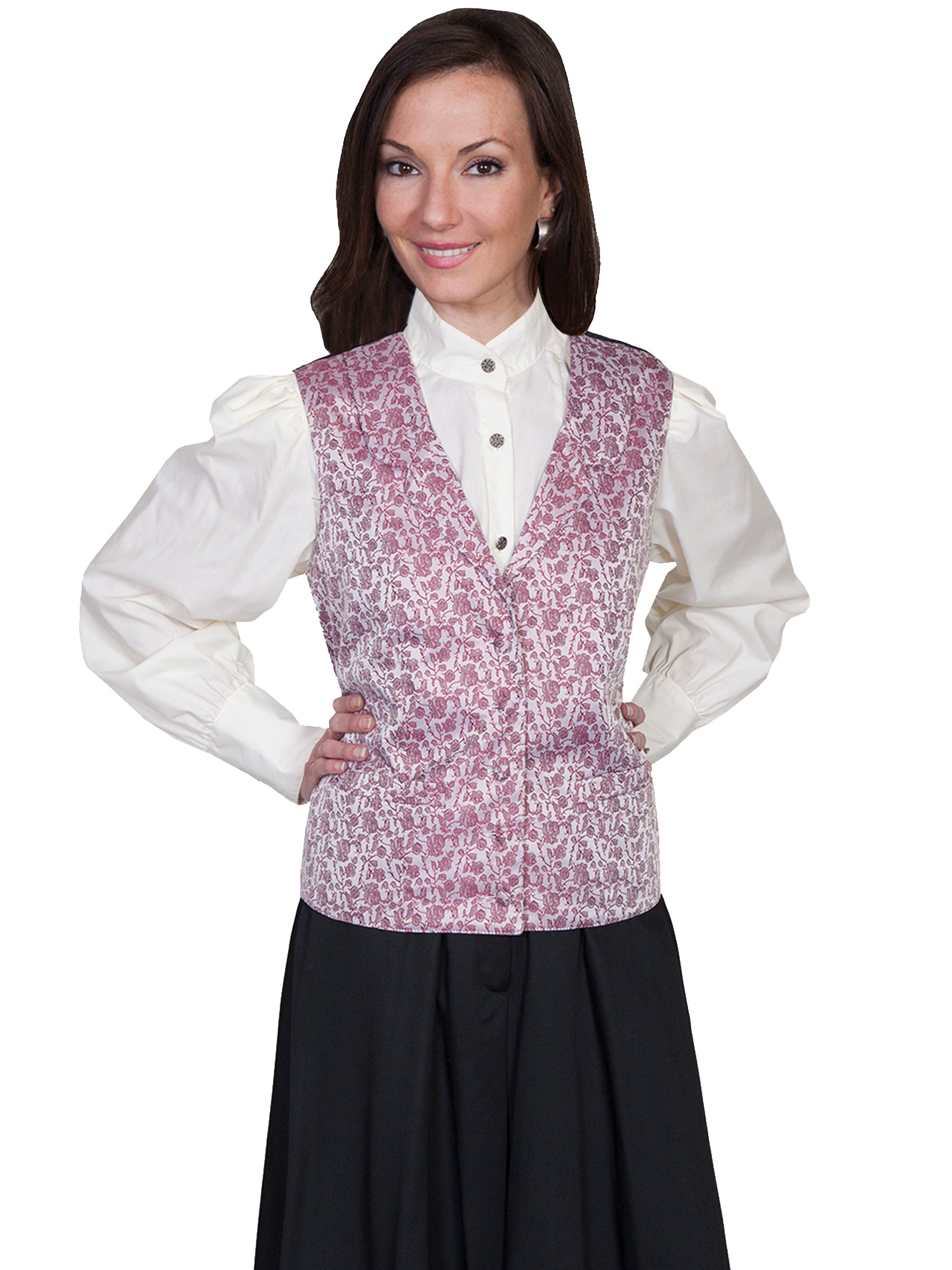 Scully RangeWear Women's Rose Vine Vest in Rose