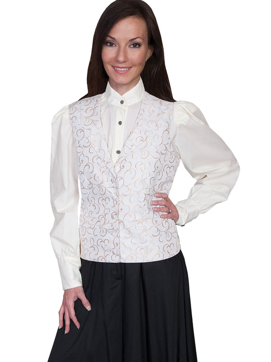 Scully RangeWear Women's Ladies Scroll Vest in Natural