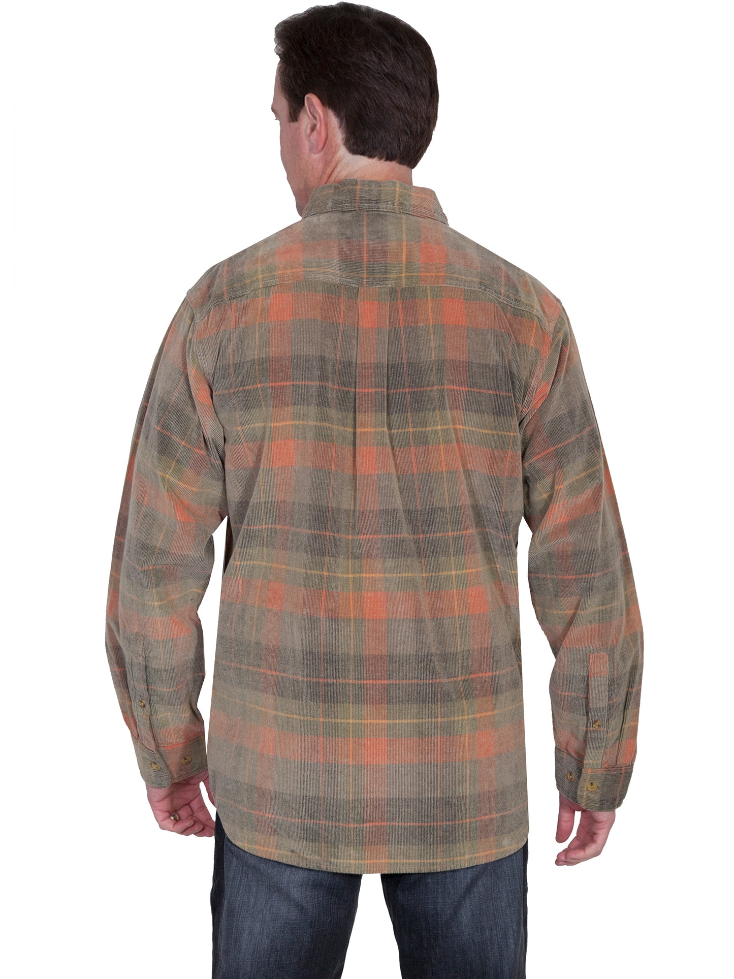 Scully Men's Corduroy Plaid Shirt in Autumn
