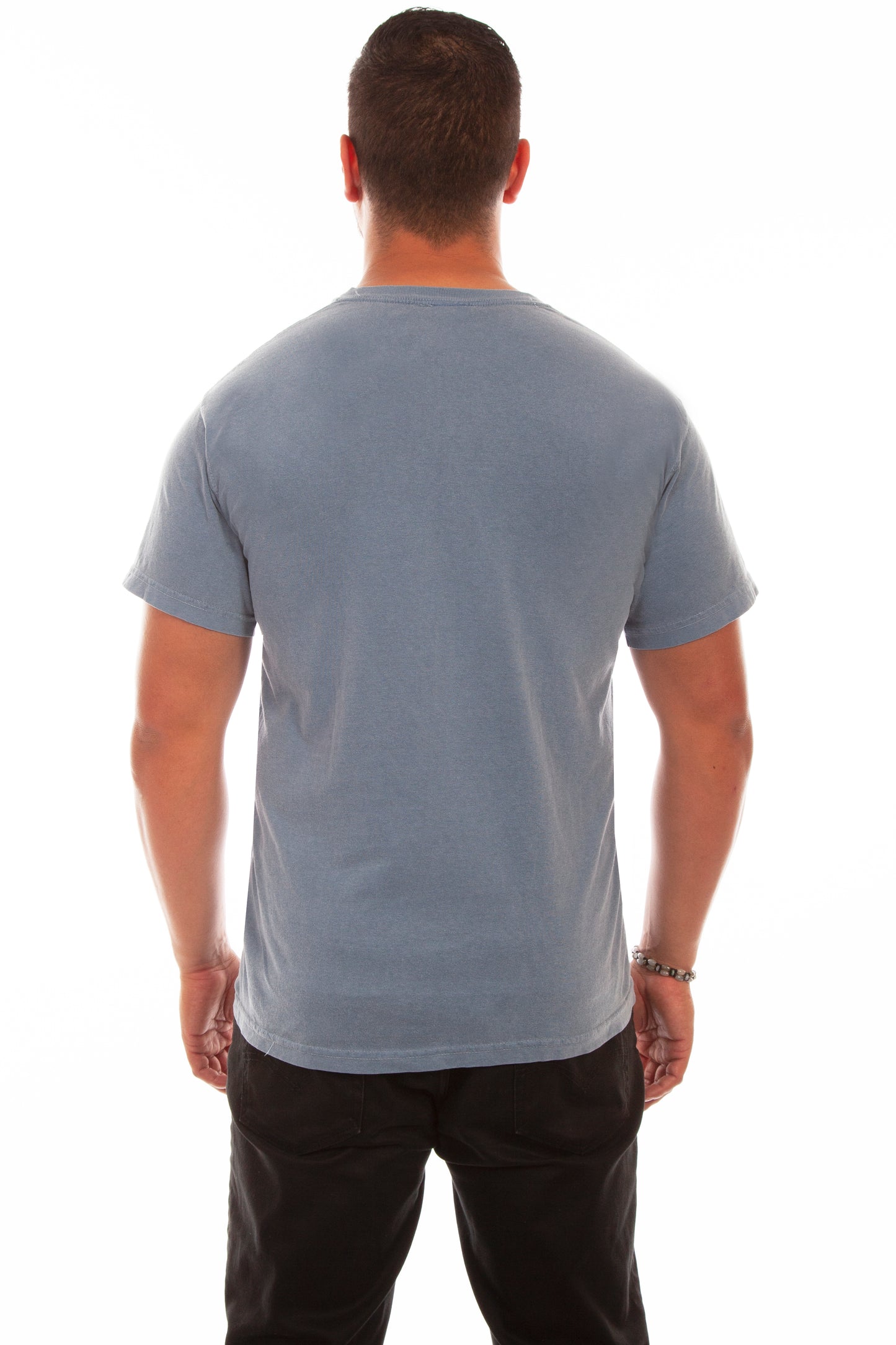 Scully Men's Short Sleeve Tee Shirt in Blue Jean