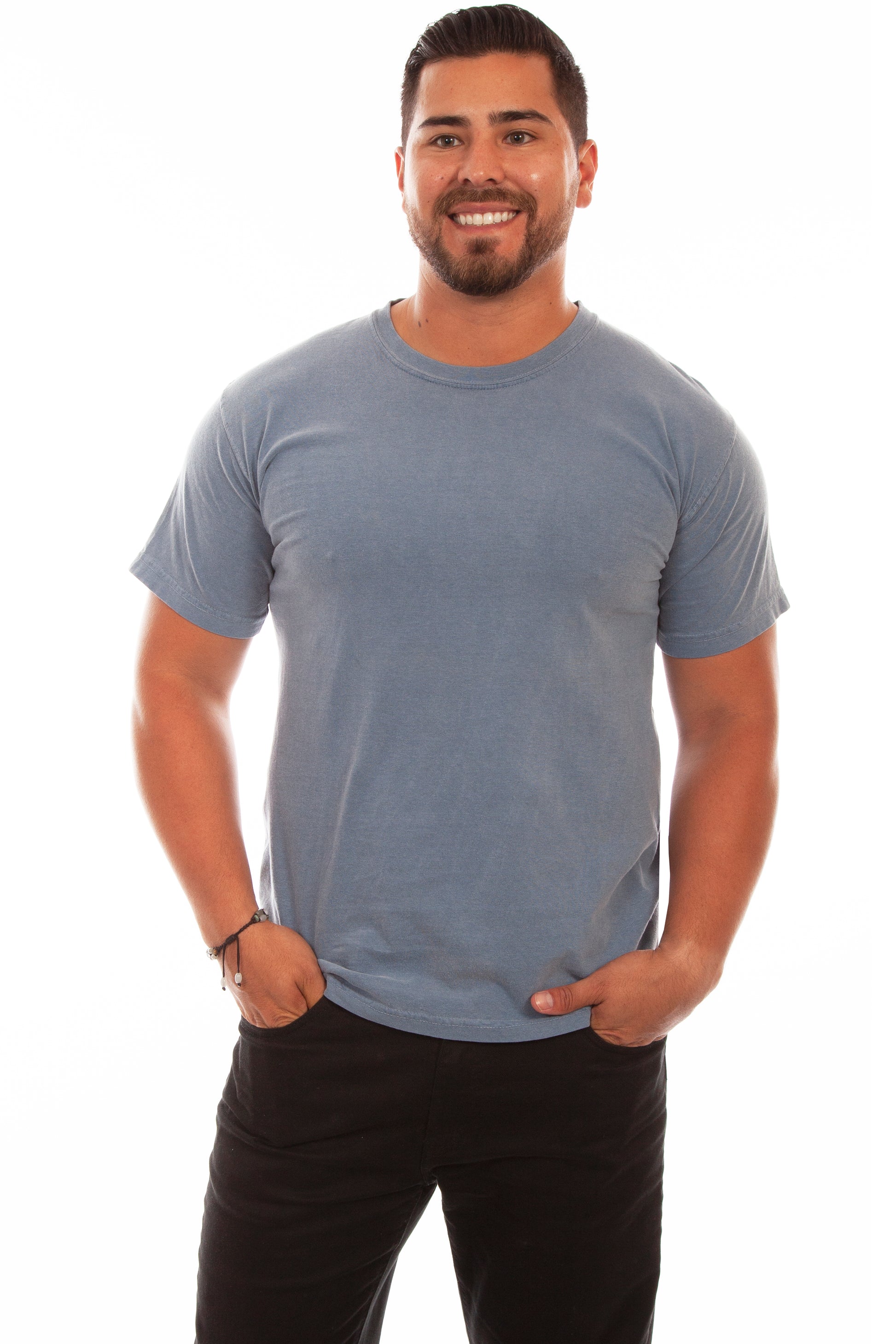 Scully Men's Short Sleeve Tee Shirt in Blue Jean