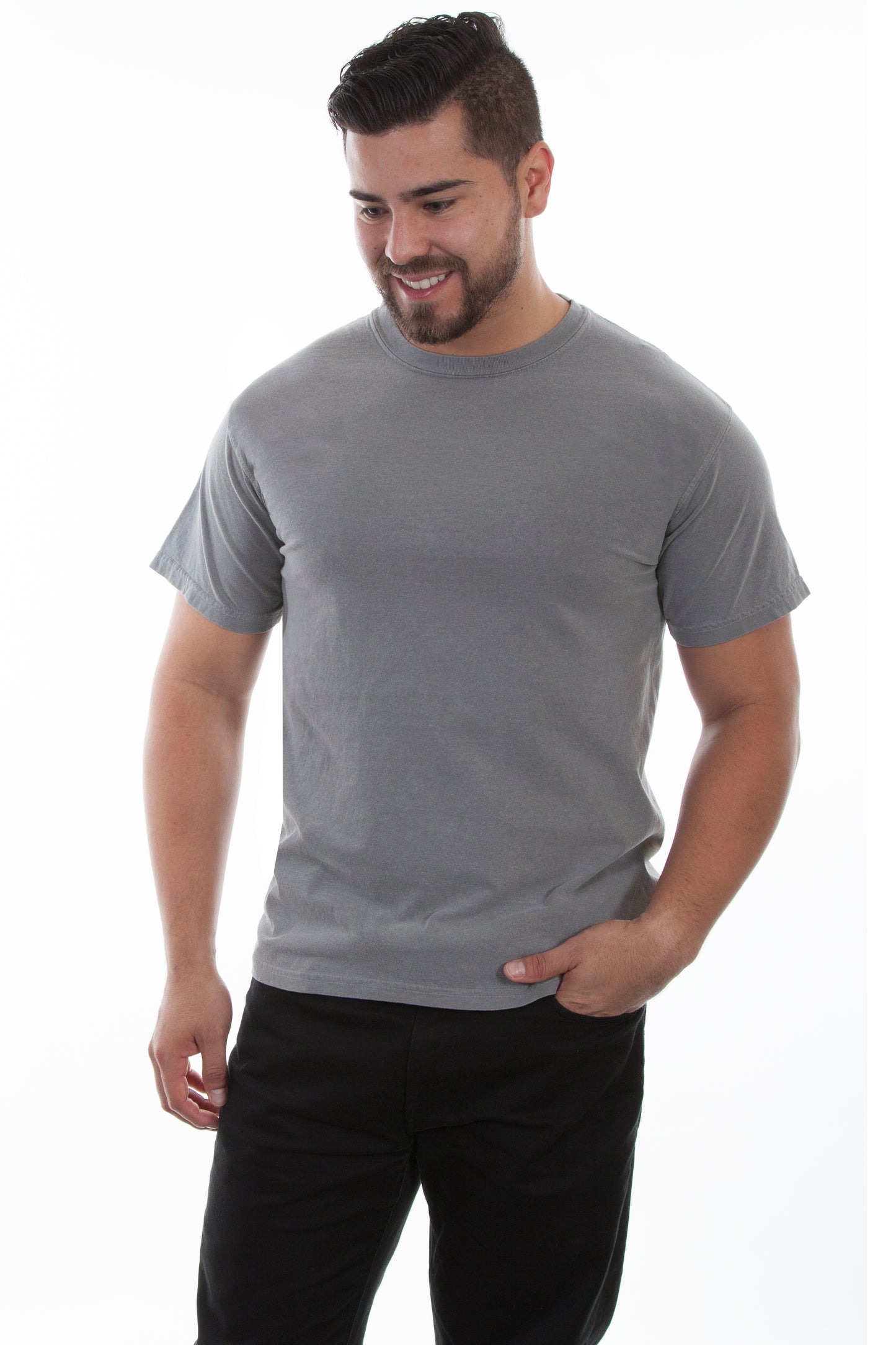 Scully Men's Short Sleeve Tee Shirt in Grey