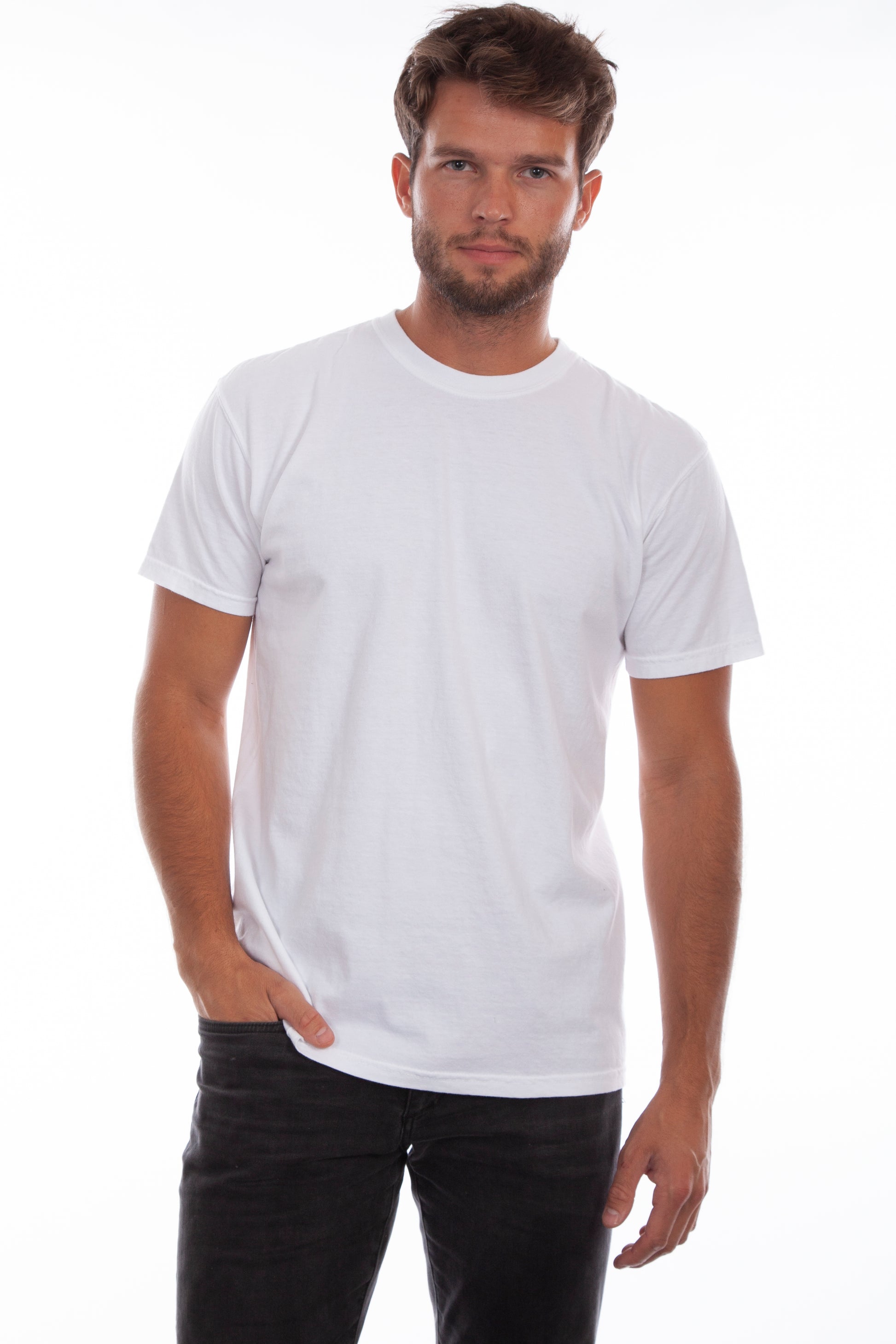 Scully Men's Short Sleeve Tee Shirt in White