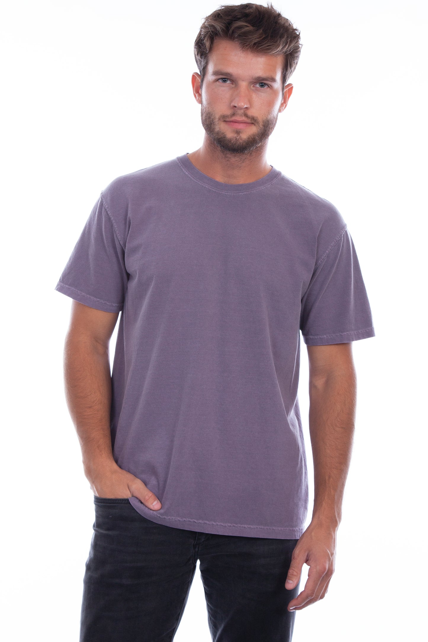 Scully Men's Short Sleeve Tee Shirt in Wine