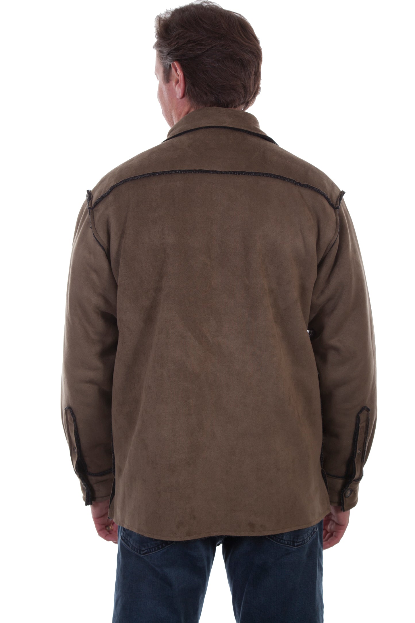 Scully Men's Faux Sherpa Lined Jacket in Bark