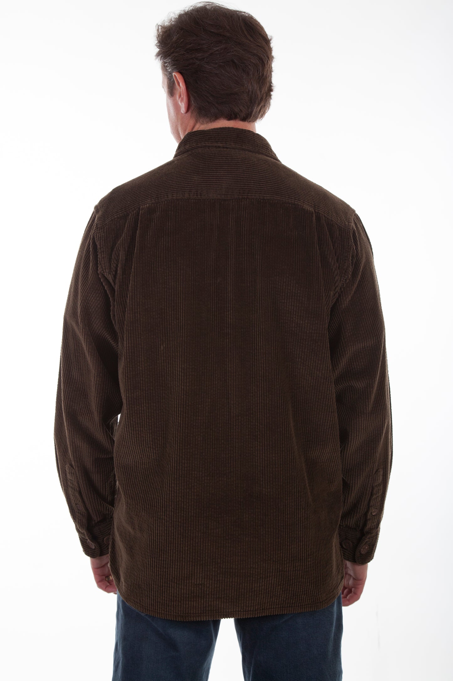 Scully Western Men's Wide Wale Cord Shirt Jacket in in Oregano