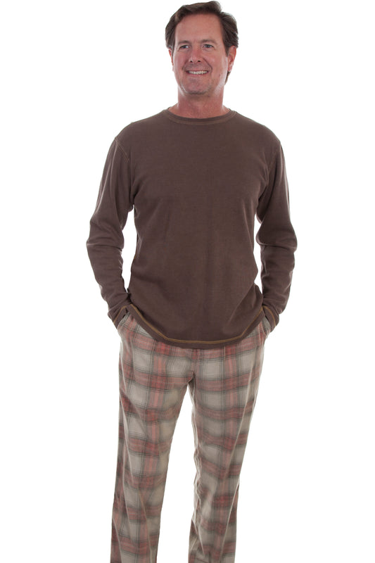 Scully Western Men's Lounge Pants in Stone-Red
