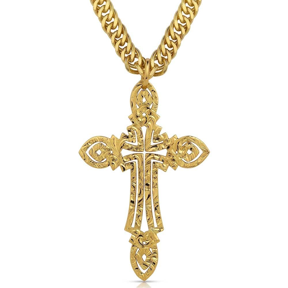 Montana Silversmiths Grand Faith Men's Cross Necklace