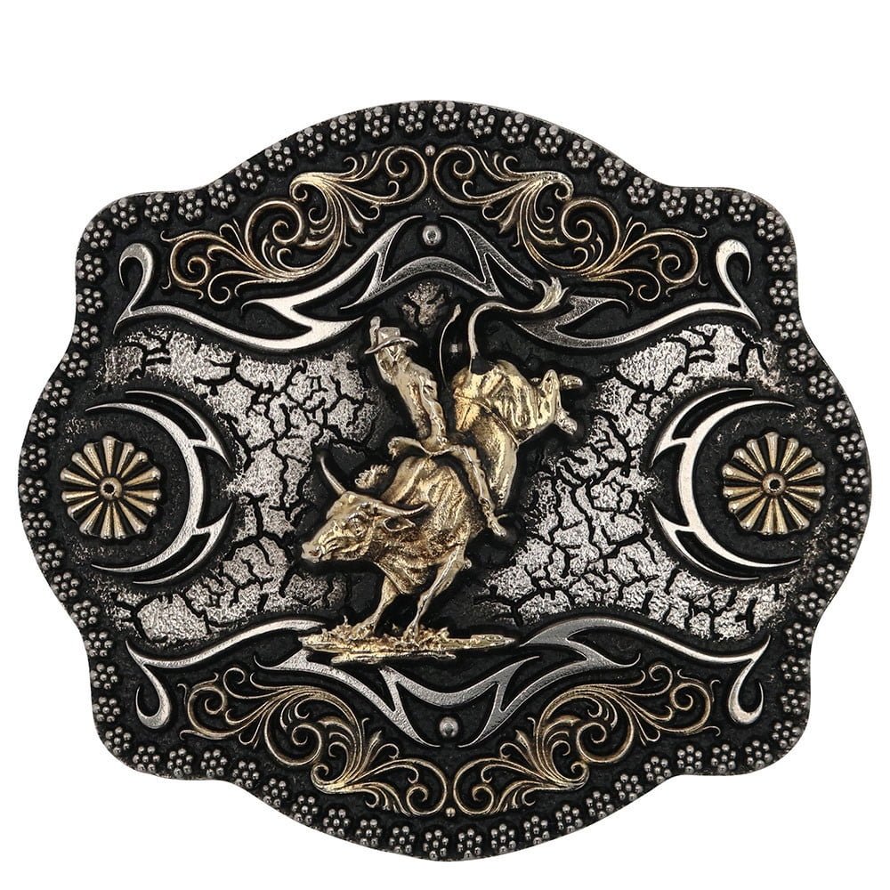 Montana Silversmiths Framed Bull Rider Filigree - Acc Buckle  - A886