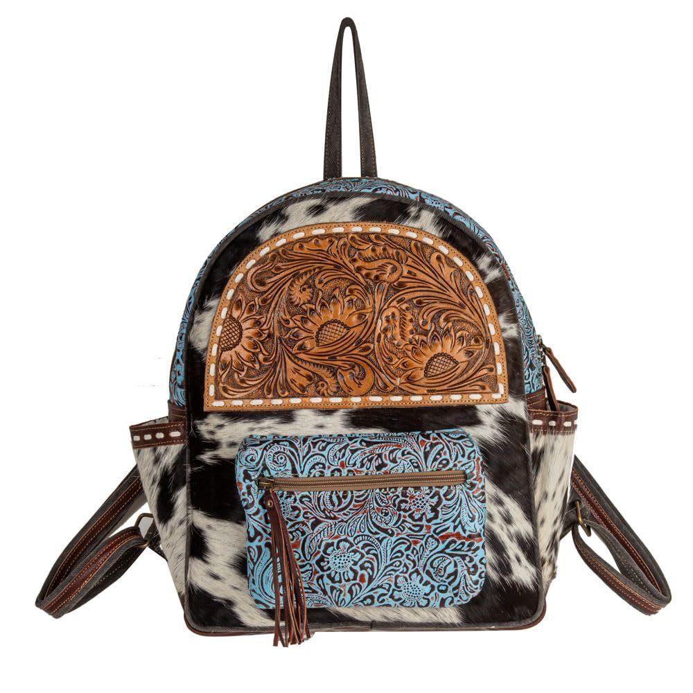 Myra Bag Chisum Draw Hand-Tooled Backpack