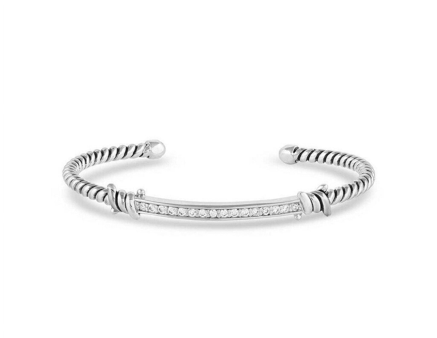 Montana Silversmiths Tied Up Crystal Barbed Wire - Accessories Jewelry Bracelet - Bc5374