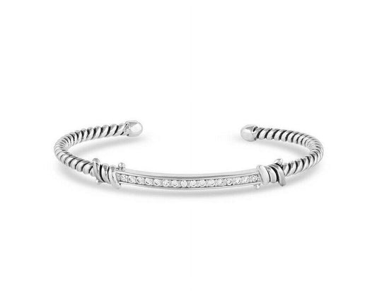 Montana Silversmiths Tied Up Crystal Barbed Wire - Accessories Jewelry Bracelet - Bc5374