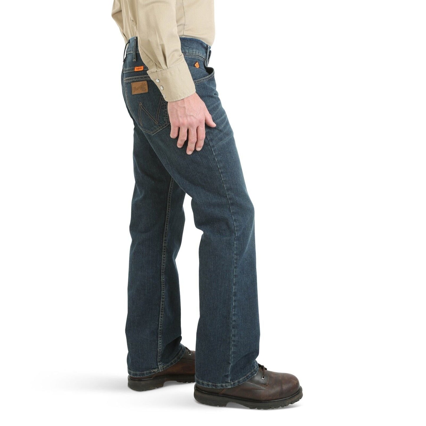 Wrangler Riggs Workwear Men's FR Flame-Resistant Retro Slim Boot Jean Caden New