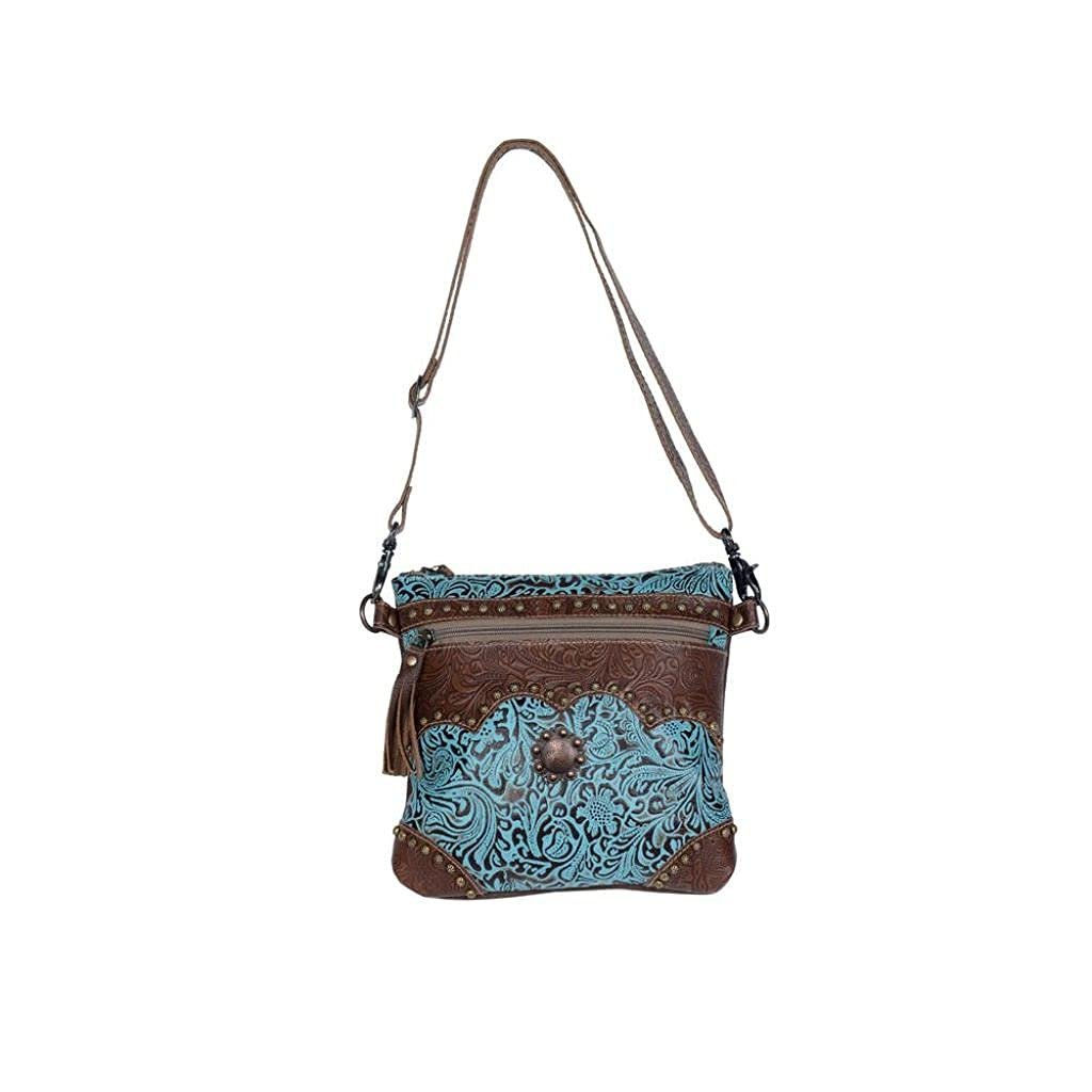 Myra Bag Azure Aesthetic Leather & Hairon Bag