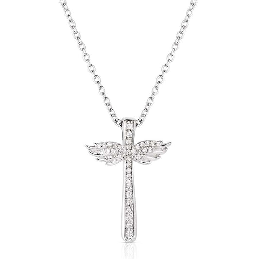 Montana Silversmiths Wings of Faith Cross Necklace