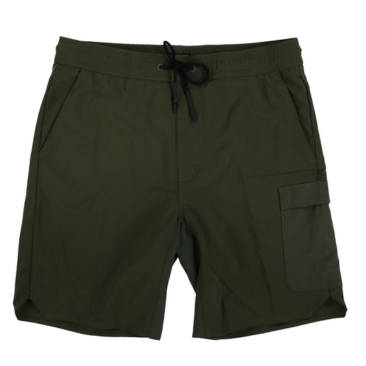 ATG by Wrangler Men's Mixed Material Cargo Shorts (Olive Green, 32)