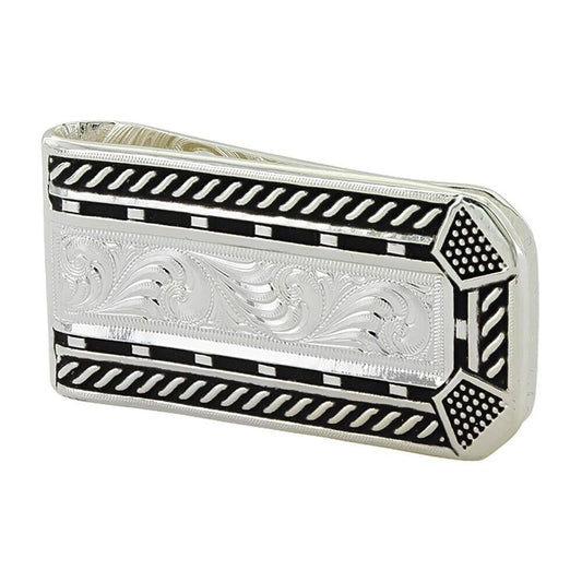 Montana Silversmiths Roped Horseshoe Nail Head Money Clip