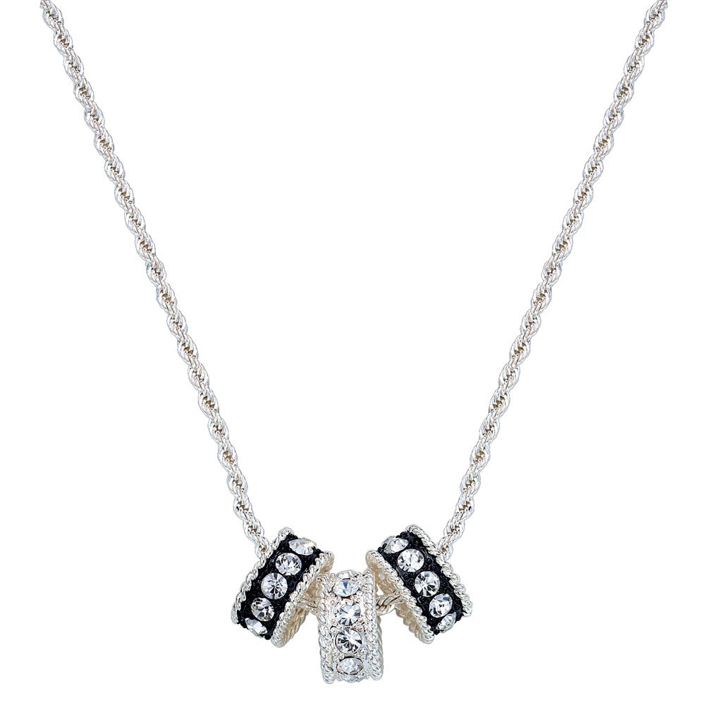 Montana Silversmiths Women's Crystal Shine Three Ring Necklace - NC1032 One Size