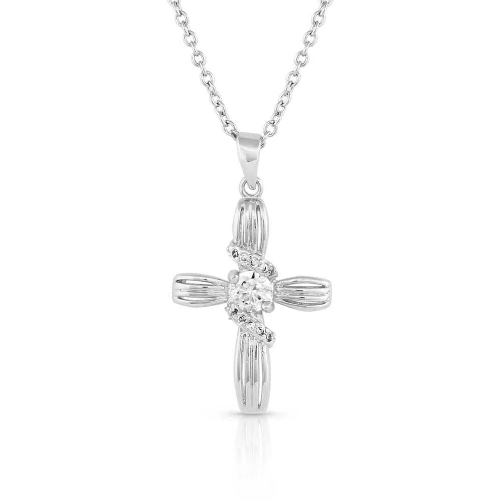 Montana Silversmiths Western Lifestyle Women's Cross Necklace (Surrounded by Faith)