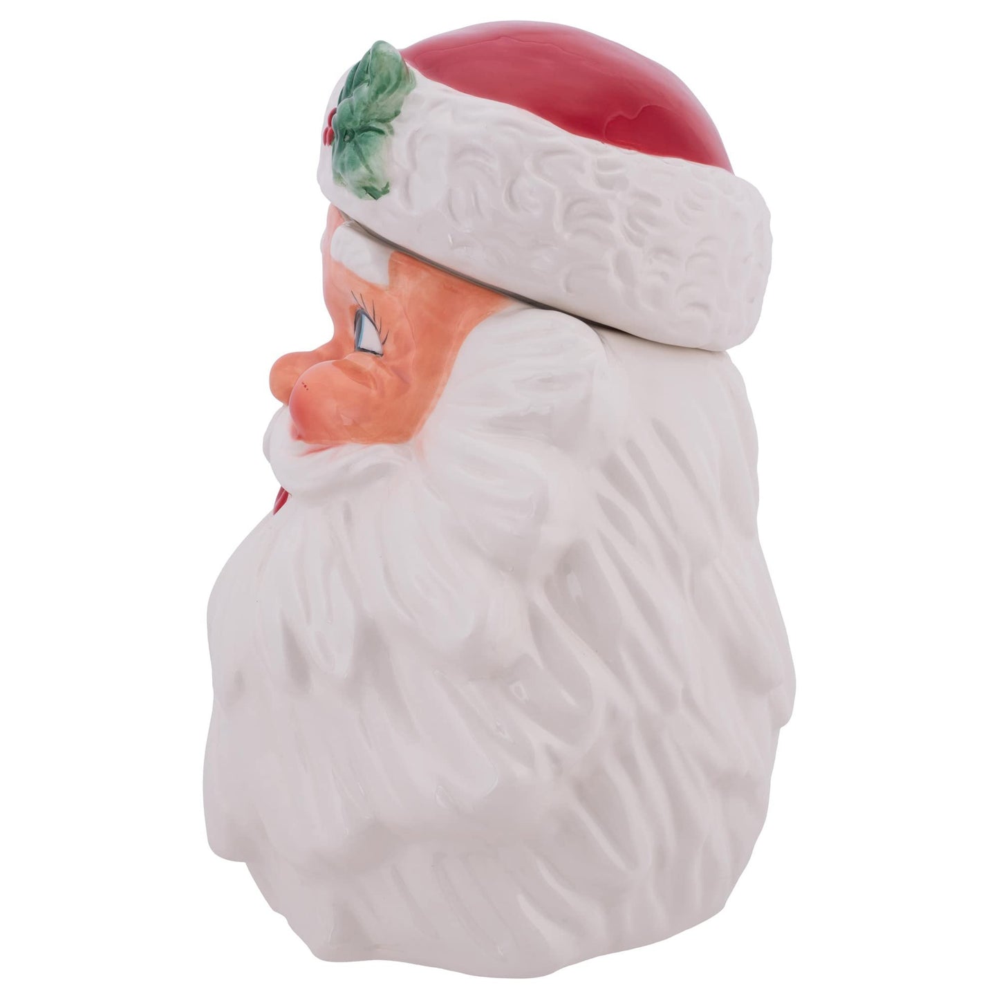 Classic Christmas Retro Santa Ceramic Cookie Jar