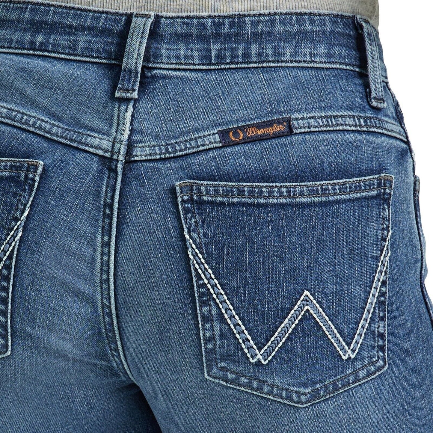 Wrangler Women's Q-Baby Mid Rise Boot Cut Ultimate Riding Jeans