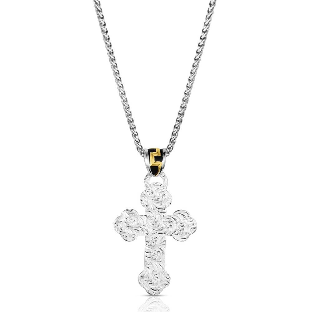 Montana Silversmiths Honor and Grit Men's Cross Necklace