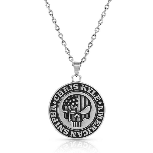Montana Silversmiths Men's Striker Pendant Chris Kyle Necklace Silver One Size