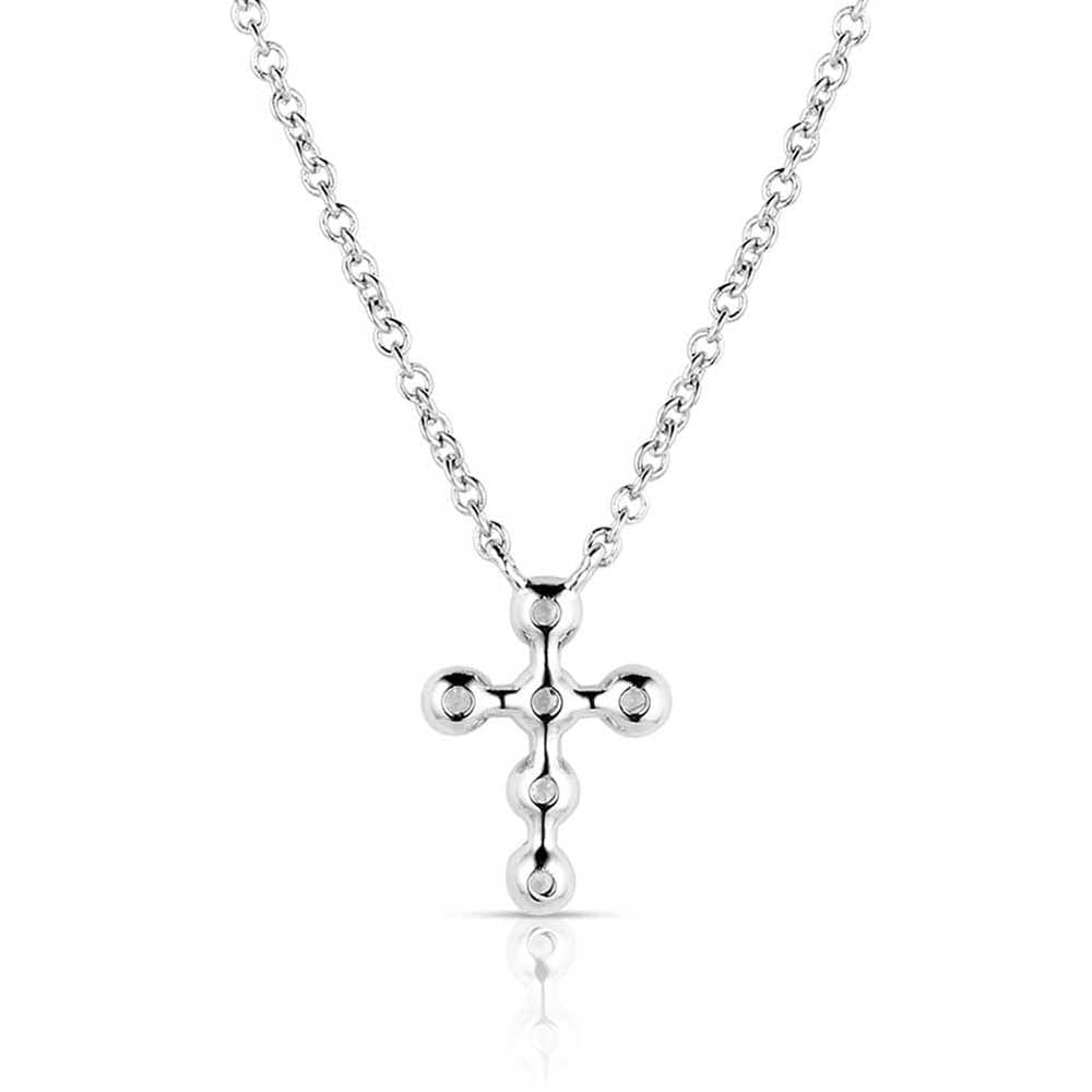 Crystal Montana Silversmiths Simple Belief Cross Necklace