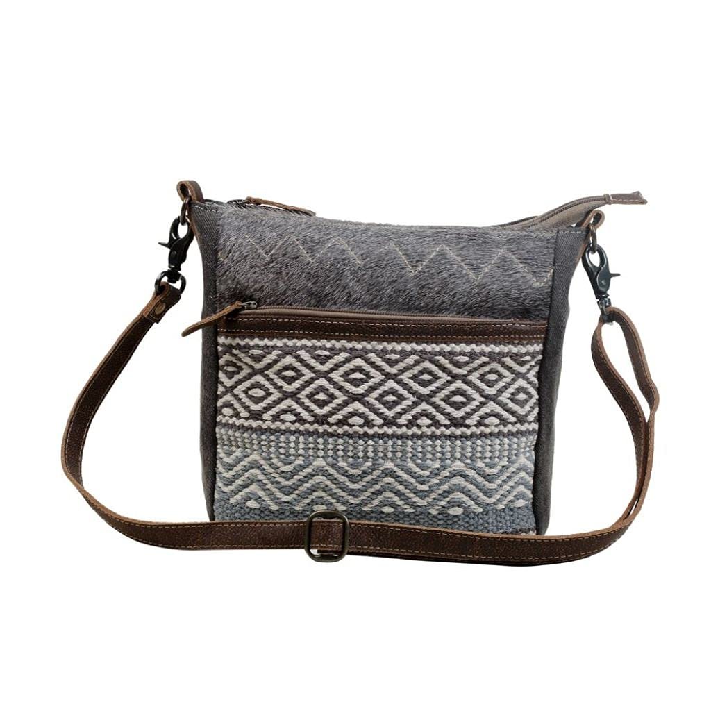 Myra Bag Chevron Patterned Cross-Body Upcycled Bag