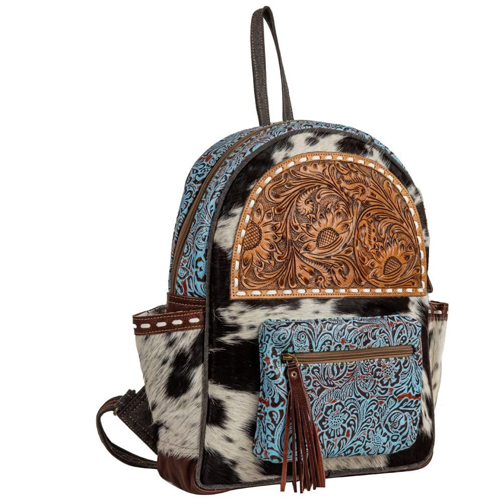 Myra Bag Chisum Draw Hand-Tooled Backpack