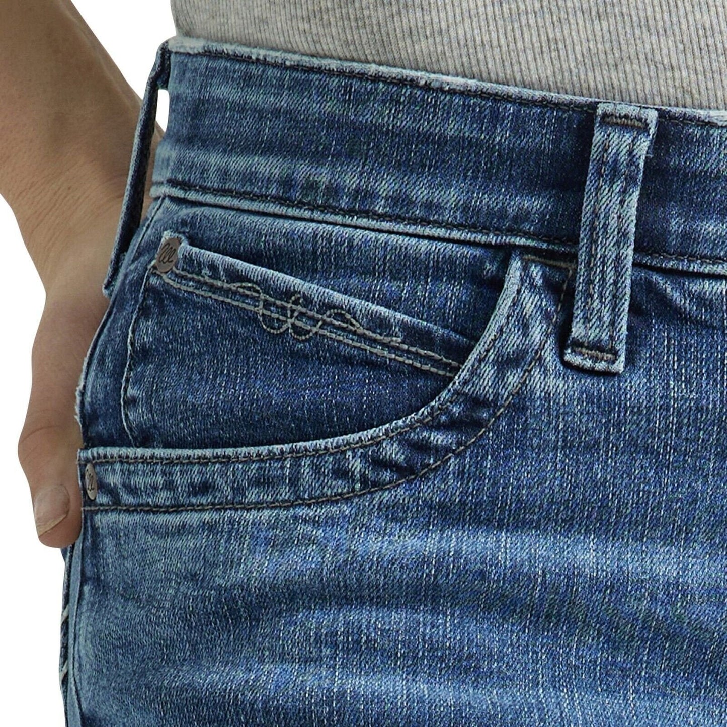 Wrangler Women's Q-Baby Mid Rise Boot Cut Ultimate Riding Jeans