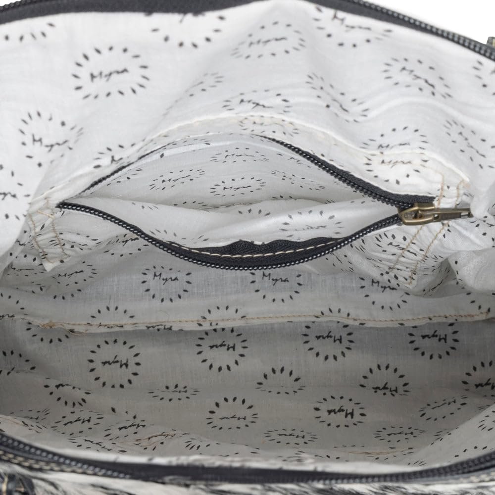 Myra Bag Tote Bag with Zipper in Mesa Maverick Hair-On Hide Detachable Strap L