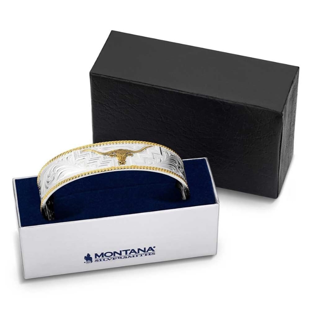 Montana Silversmiths Longhorn Trails Cuff Bracelet